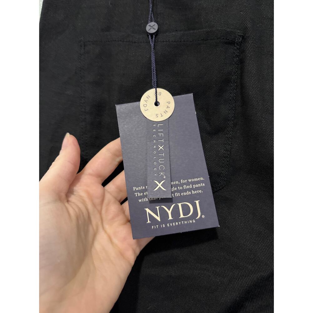 NYDJ Black Linen Blend Bermuda Shorts NWT Size 4 - Picture 6 of 9